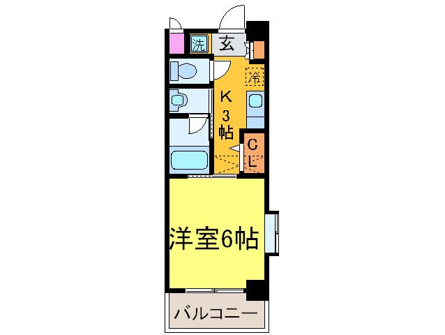 第8三信ビル(1K/3階)の間取り写真