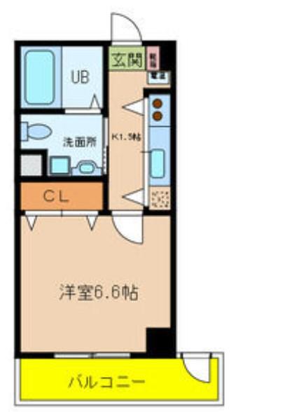 セレブ布施東(1K/4階)の間取り写真