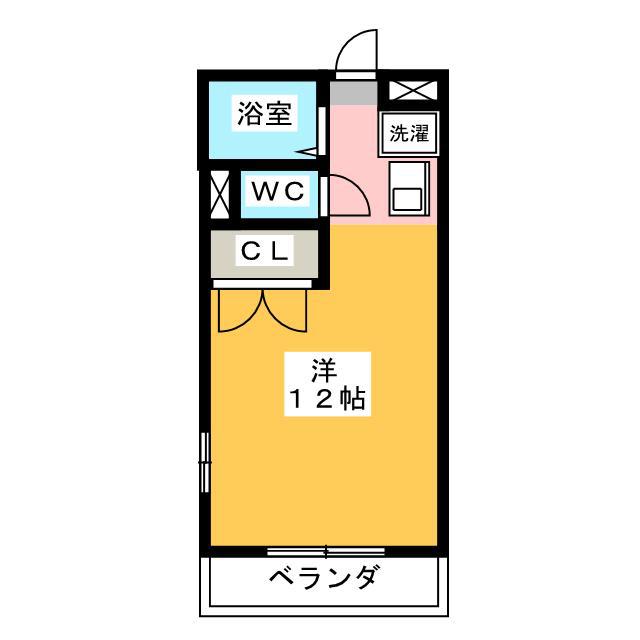 パークサイドTAKAO(ワンルーム/2階)の間取り写真