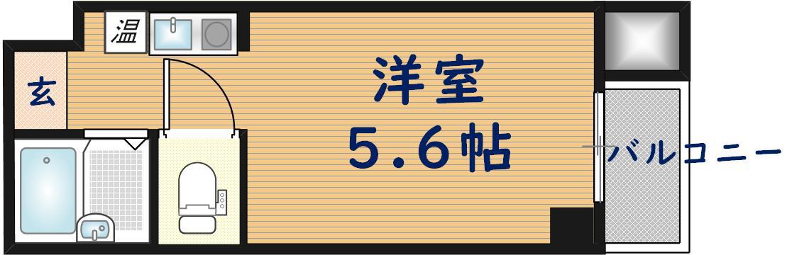 RENATUS新深江(1K/4階)の間取り写真