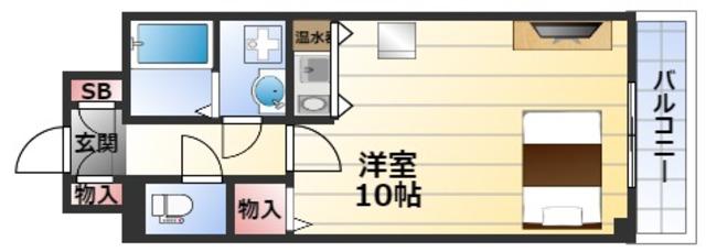 サニーセレクトコーポ(ワンルーム/3階)の間取り写真