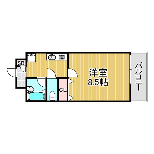AVENUE(1K/2階)の間取り写真
