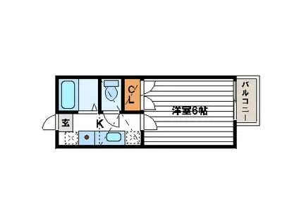 モアクレスト(1K/1階)の間取り写真