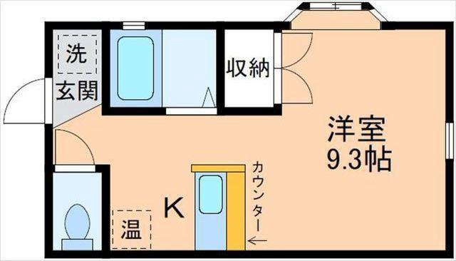 サニーヒル(ワンルーム/1階)の間取り写真