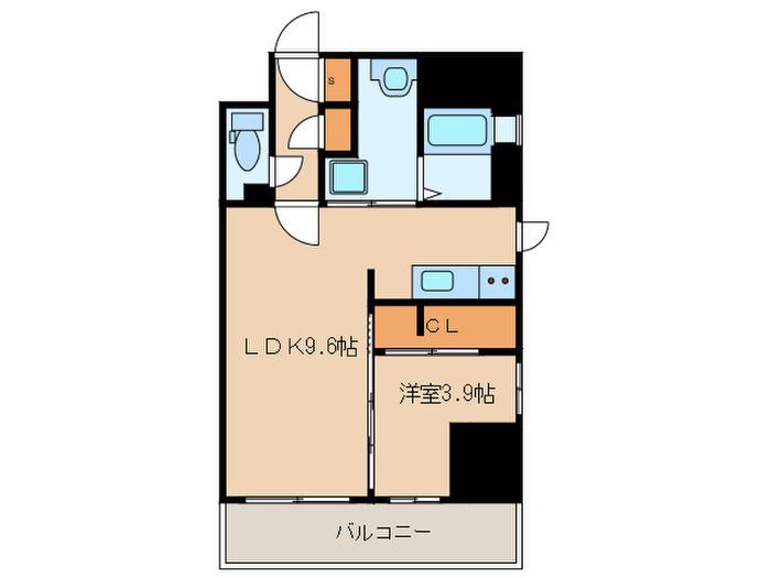 ネストピア藤崎駅前(1LDK/11階)の間取り写真