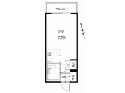 コーポ千鶴(ワンルーム/2階)の間取り写真