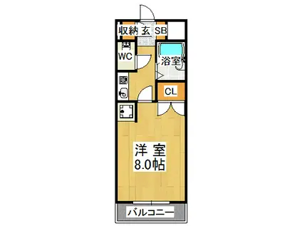 エスポワール大津和(1K/4階)の間取り写真