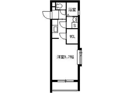 レインボー宇宿(ワンルーム/5階)の間取り写真
