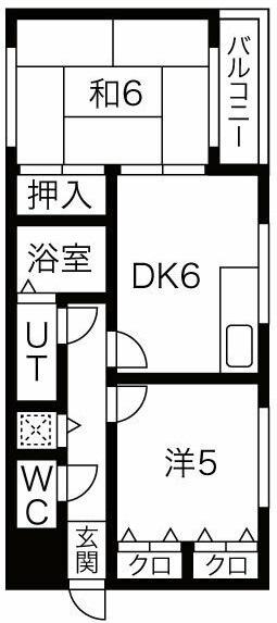 リオーラ平野(2DK/3階)の間取り写真