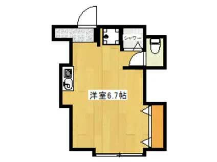 千駄木ハイム(ワンルーム/2階)の間取り写真