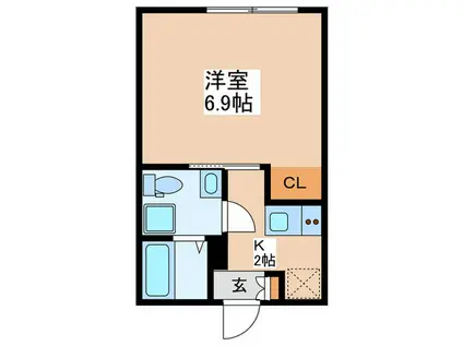 フォレスト青戸(1K/1階)の間取り写真