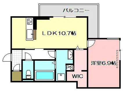 D-ROOM藤戸新田1丁目(1LDK/3階)の間取り写真