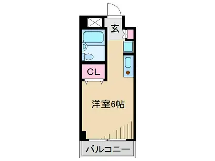 ダイホーステージ武蔵小杉(ワンルーム/3階)の間取り写真