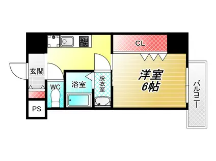 グリュックメゾンSーSHINHUKAEXIII(ワンルーム/2階)の間取り写真