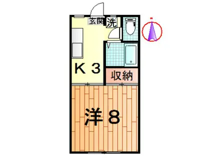 ラプラスジュネス(1K/1階)の間取り写真