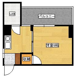 M.Aビル(1K/4階)の間取り写真