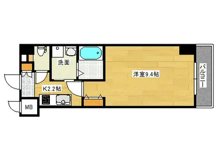 KYOWA RESIDENCE KOAMI(1K/2階)の間取り写真