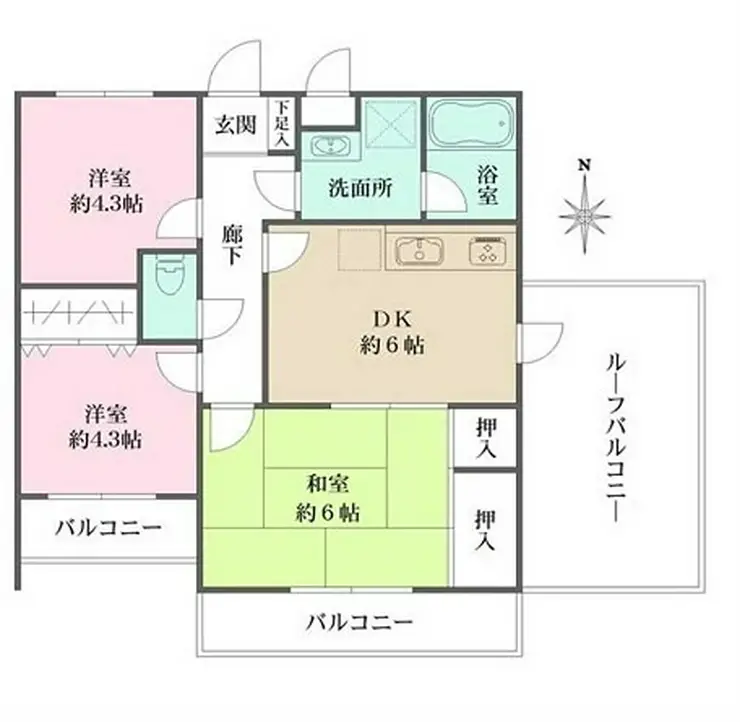 藤マンション 4階階 間取り