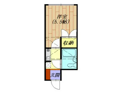 フラット相模(1K/1階)の間取り写真