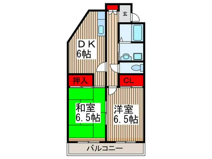 本橋ハイツ 2階階 間取り