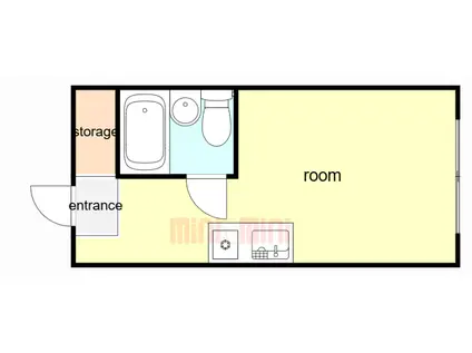 アンファンドゥマリー(ワンルーム/3階)の間取り写真