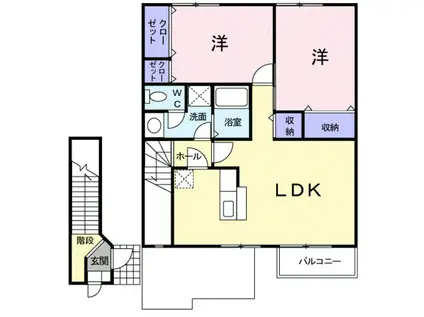 FLOWERSTAGE2(2LDK/2階)の間取り写真