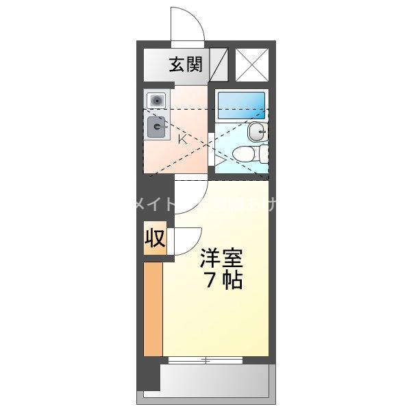 アソシエイトプラザ(1K/7階)の間取り写真