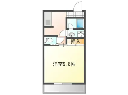 アークヒルズWATANABE12(1DK/1階)の間取り写真