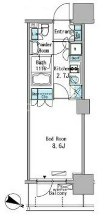 パークアクシス東十条 7階階 間取り
