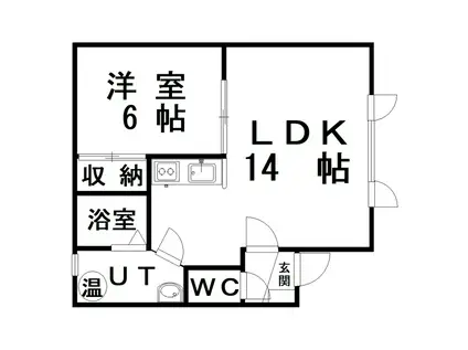 パンプキンIV(1LDK/1階)の間取り写真