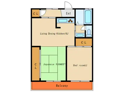 サンマンション(2LDK/3階)の間取り写真