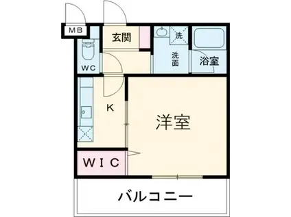 アリーバ古室(1K/3階)の間取り写真