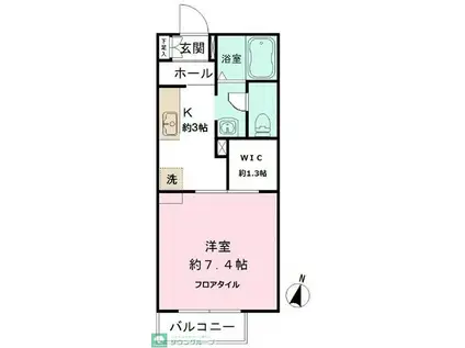トップスターコート船橋(1K/2階)の間取り写真
