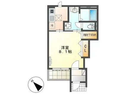 LUMIERE(1K/1階)の間取り写真