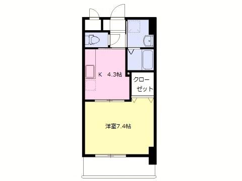 アンクレージュ・KAZ(1DK/5階)の間取り写真