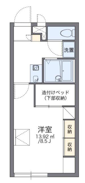 レオパレス宮南(1K/1階)の間取り写真