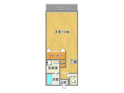 大滝第2ビル(ワンルーム/3階)の間取り写真