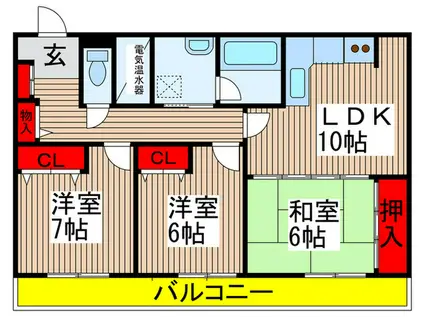 オーシャンビュー壱番館(3LDK/15階)の間取り写真