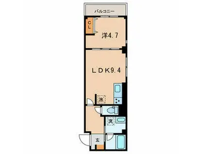 カーザ・ブランカ北斎(1LDK/3階)の間取り写真