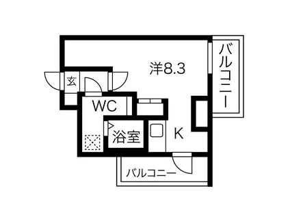 アストリア北大前(ワンルーム/10階)の間取り写真