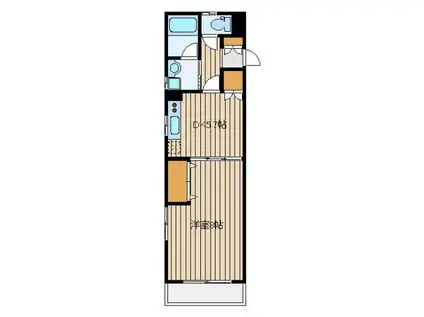 アンシャンテ関町(1DK/3階)の間取り写真