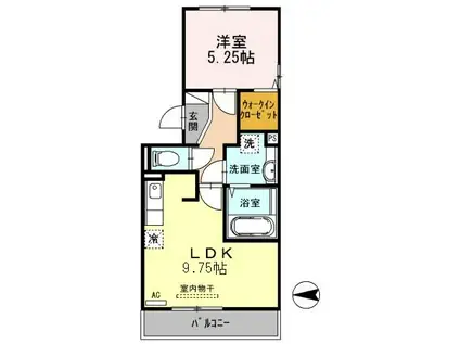 リーベンバウム(1LDK/2階)の間取り写真