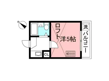 ライフピアウィステリア(1K/1階)の間取り写真