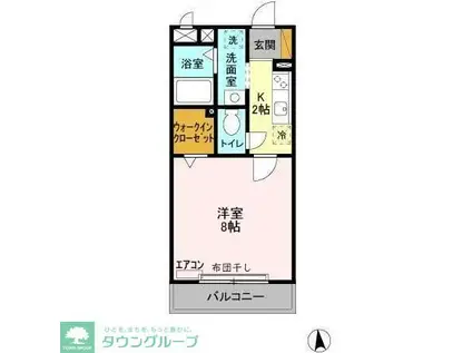 ルポゼ東中山(1K/3階)の間取り写真