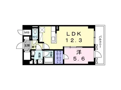 RESIDENCE 八千代(1LDK/14階)の間取り写真