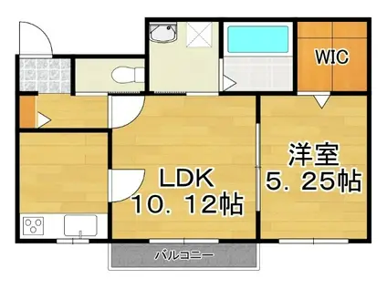 イーストヒルズ(1LDK/2階)の間取り写真