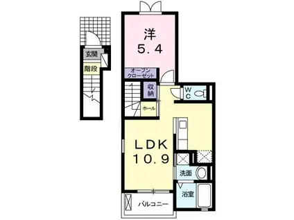 アンダンテ(1LDK/2階)の間取り写真