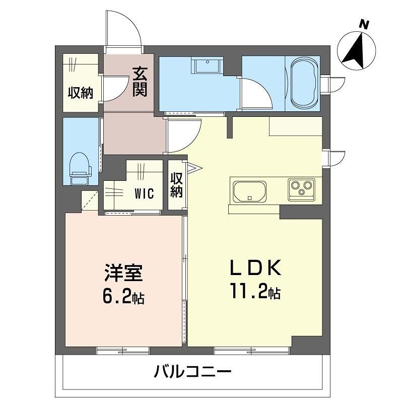 リシャール(1LDK/2階)の間取り写真