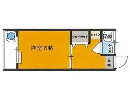 志茂マンション(1K/4階)の間取り写真