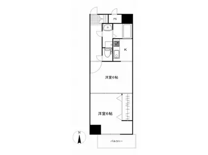 春日トーケンレジデンス(2K/5階)の間取り写真